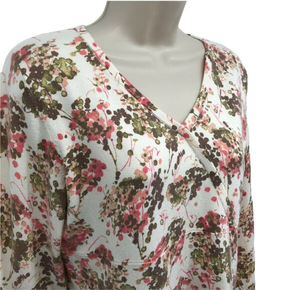 J Jill Womens Long Sleeves Stretch Crossover Wrap Multi Color Sweater Size Small - Picture 3 of 7